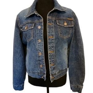 Calvin Klein Rigid Denim Jean Jacket Women's Sz Large